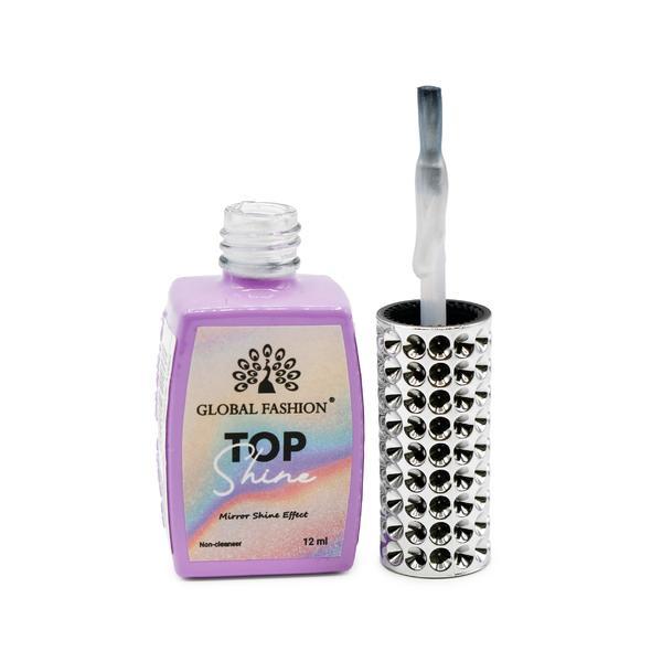 Top pentru unghii cu efect de oglinda Top Shine fără strat lipicios, 12 ml, 06