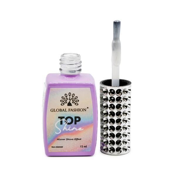 Top pentru unghii cu efect de oglinda Top Shine fără strat lipicios, 12 ml, 01