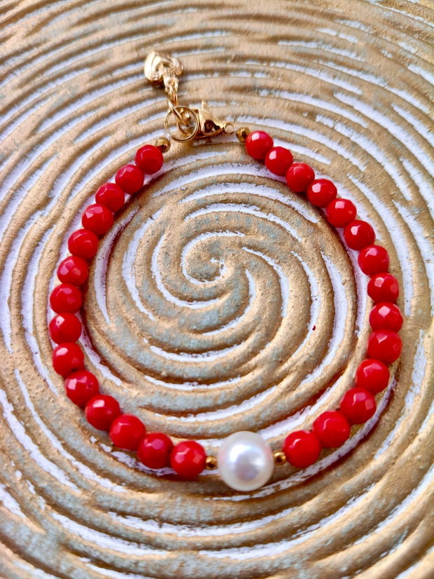 Bratara MARTISOR coral rosu