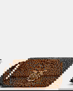 Pinko geantă de mână din piele întoarsă