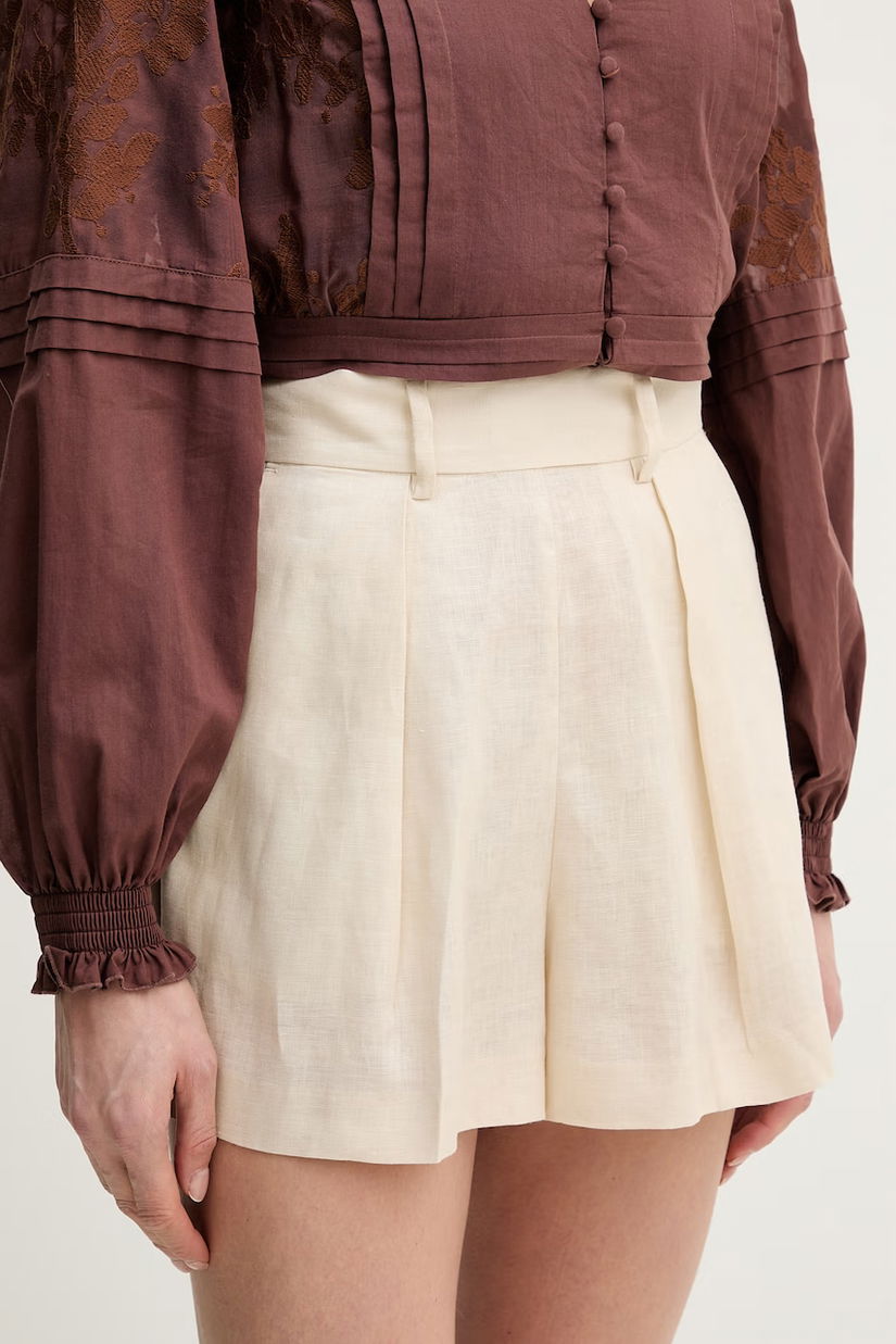 Silvian Heach pantaloni scurți eleganți de damă din in POSANE