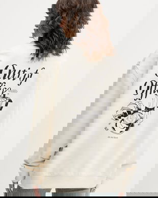 HUGO Blue hanorac oversized de femei din bumbac Classic Crew_B_3