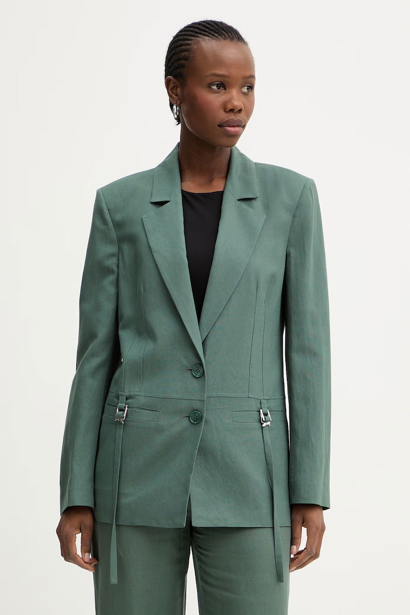 Patrizia Pepe sacou cu un singur rând de nasturi de damă cu vâscoză