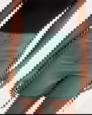 Patrizia Pepe Pantaloni scurți de damă cu amestec de in