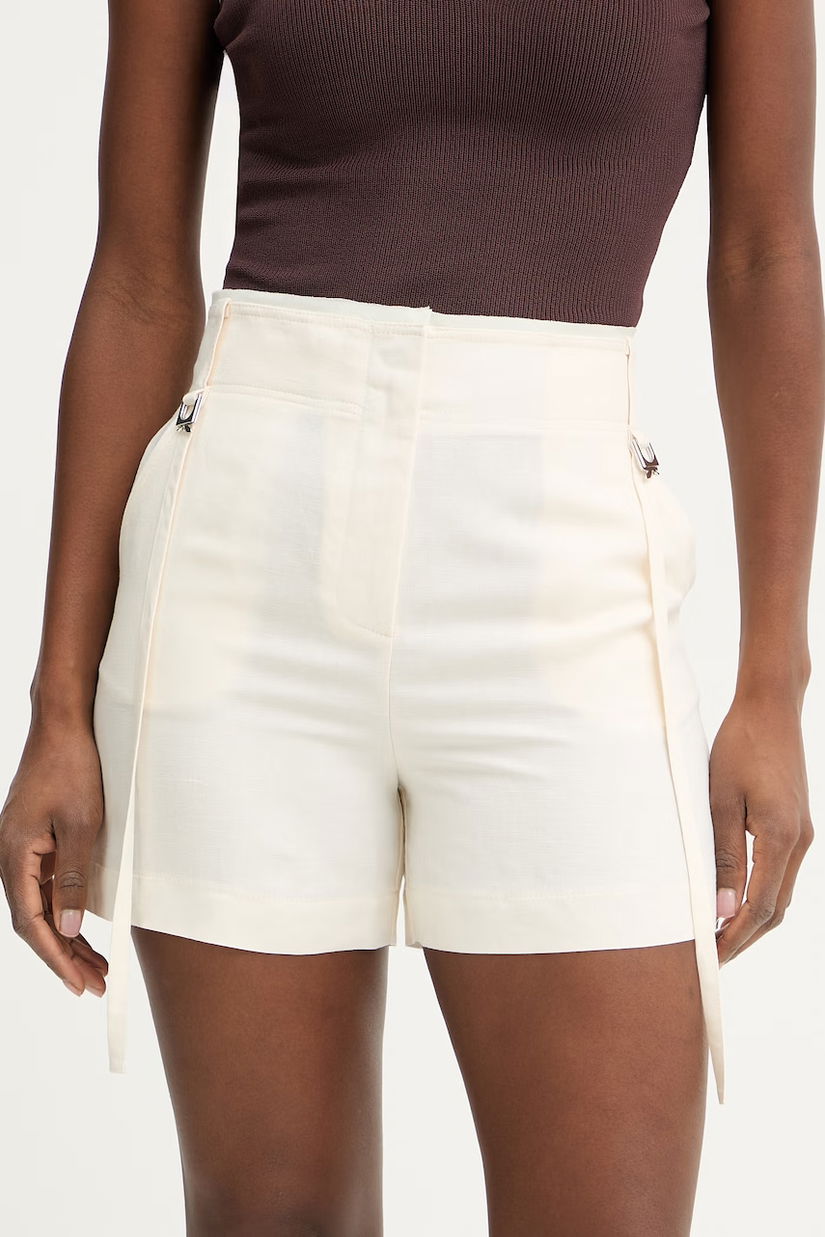 Patrizia Pepe Pantaloni scurți de femei cu amestec de in