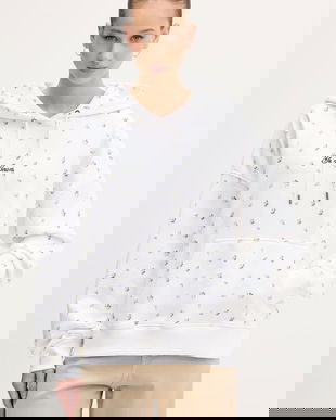 Guess Jeans hanorac cu glugă de damă din bumbac