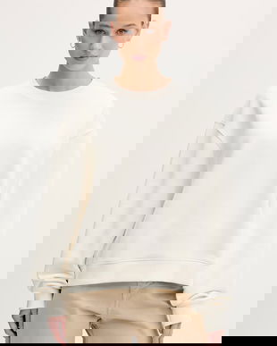 HUGO hanorac oversized de femei din bumbac Deroxina_9