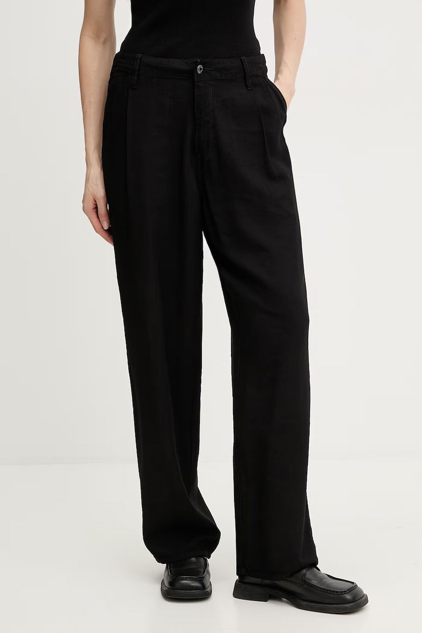 G-Star Pantaloni femei cu vâscoză Pleated chino