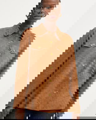 Luisa Spagnoli cămașă de damă din piele întoarsă Varenne A