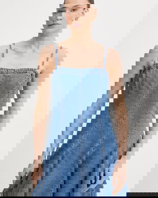 Levi's rochie de vară denim DENIM GODET