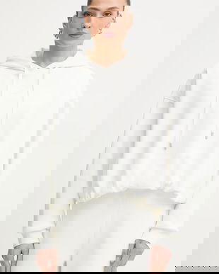 Trussardi Hanorac cu glugă de damă din bumbac