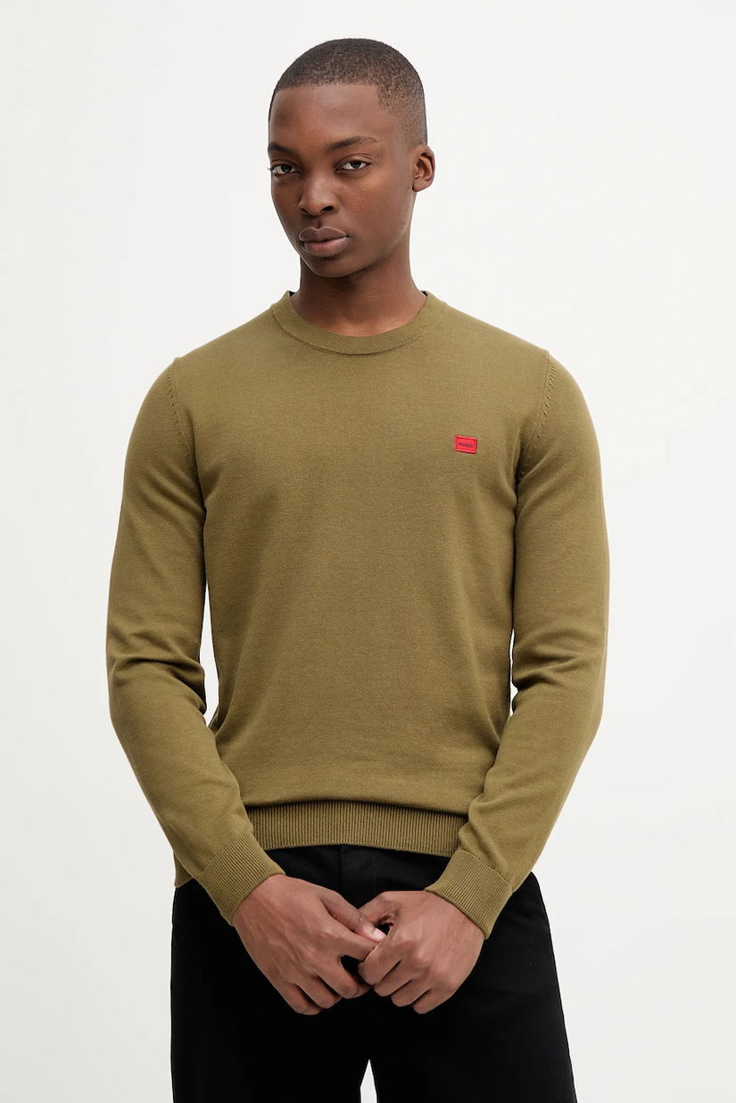 HUGO pulover de bumbac San Cassius-C1