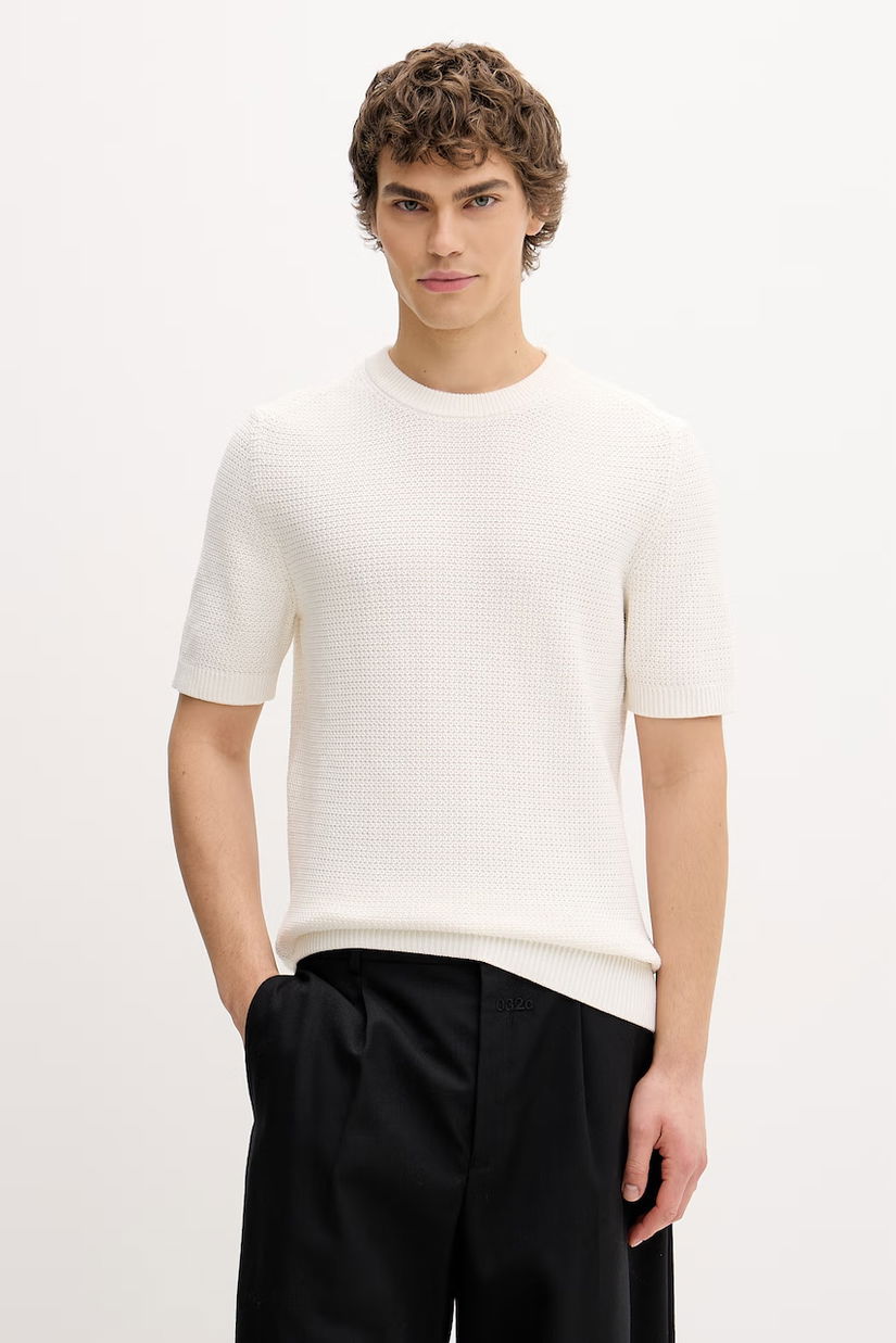 HUGO Pulover bărbătesc din bumbac Saffon