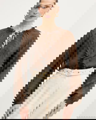 Guess bluză cu volane de femei MAELYS