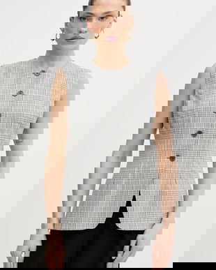 Guess vestă cu un singur rând de nasturi de damă CARLA