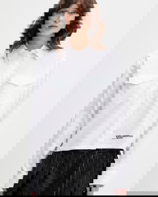 Karl Lagerfeld Jeans cămașă de femei din bumbac