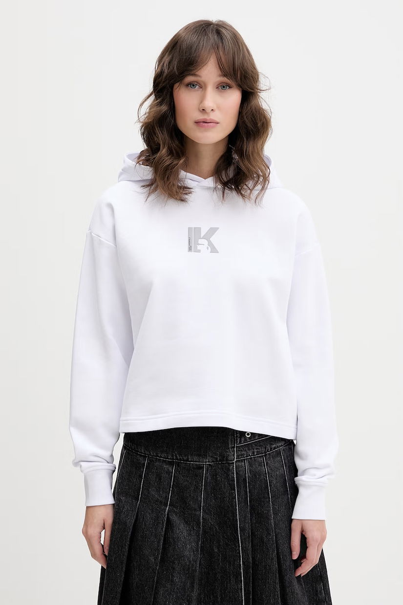 Karl Lagerfeld Jeans hanorac cu glugă de damă din bumbac