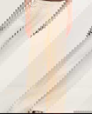 Bardot pantaloni din in