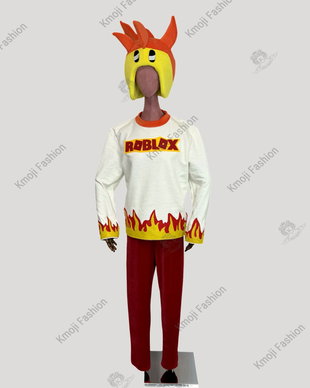 Costum Roblox Flame Fire Character Adult