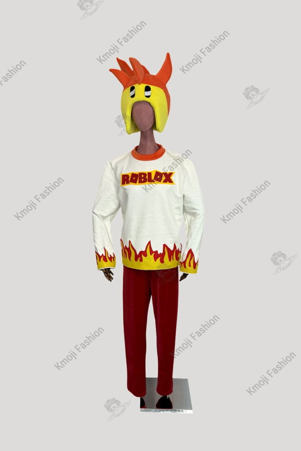 Costum Roblox Flame Fire Character Adult