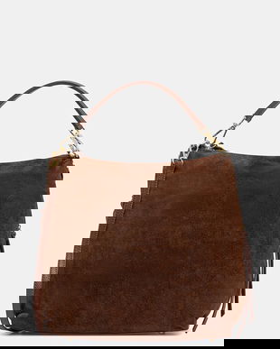 Answear.LAB geanta de mana din piele intoarsa