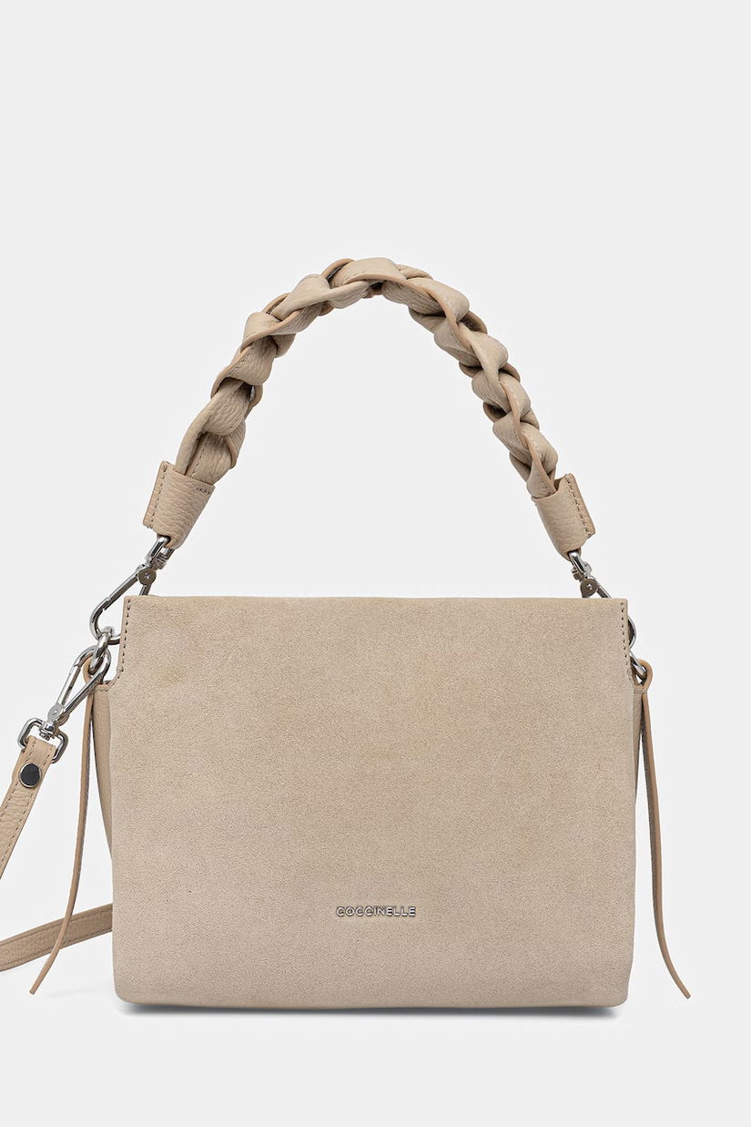 Coccinelle geantă de mână din piele întoarsă