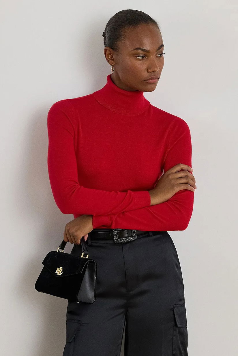 Lauren Ralph Lauren pulover din amestec de mătase