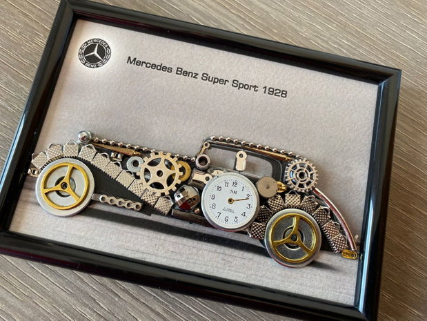 Masina model Mercedes Benz Super Sport 1928 Cod M 712・Cadouri barbati・Mix accesorii・Decoratiune punk birou
