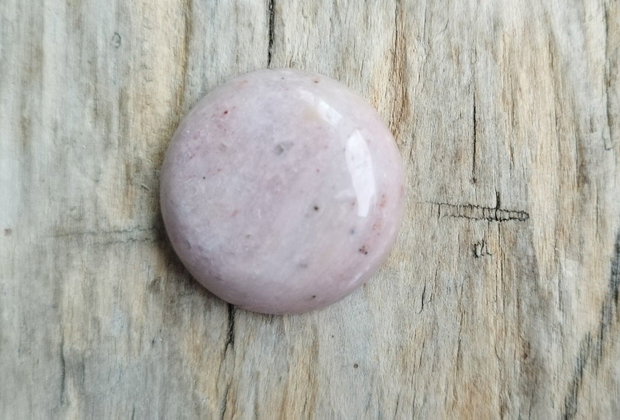 Cabochon rodonit roz prafuit, 30 mm