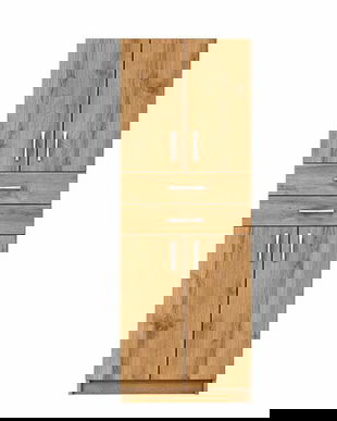 Dulap 4 usi-2 sertare PAL stejar auriu k003