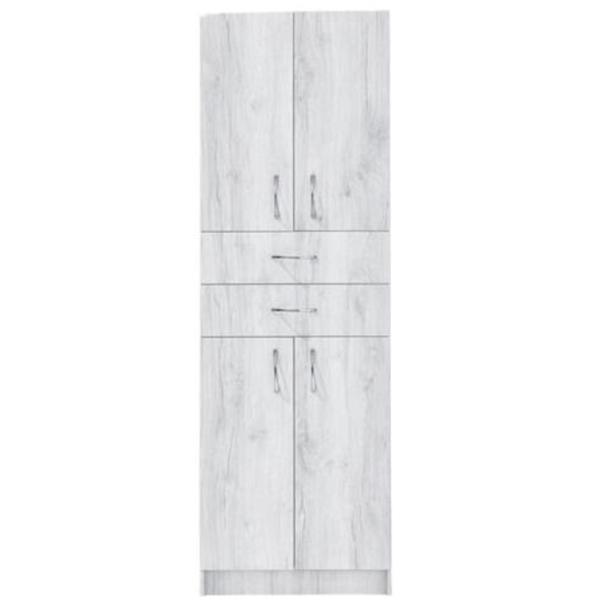 Dulap 4 usi-2 sertare Pal stejar alb k001