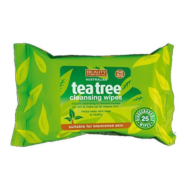 Servetele demachiante cu extract de arbore de ceai Australian x 25 buc, Beauty Formulas