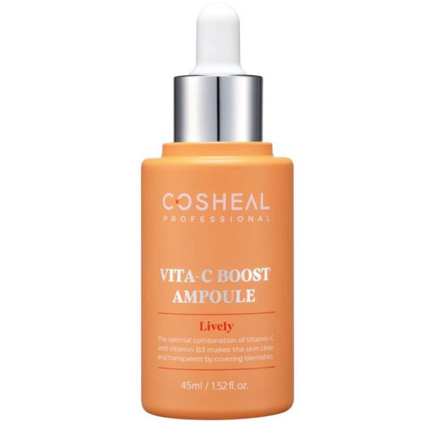 Ser Iluminator cu Vitamina C si Vitamina B3 - Cosheal Professional Vita-C Boost Ampoule Lively, 45 ml