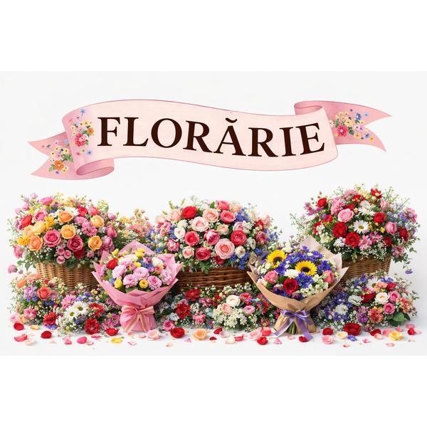 Banner Florarie PVC 440g 80&times;110 cm &ndash; banner publicitar exterior