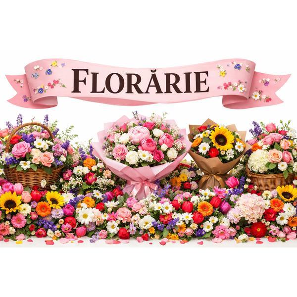 Banner Florarie PVC 440g 80&times;110 cm &ndash; banner publicitar exterior