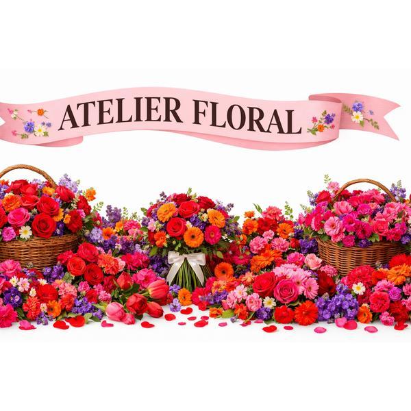 Banner Atelier Floral Personalizat 80 &times; 110 cm