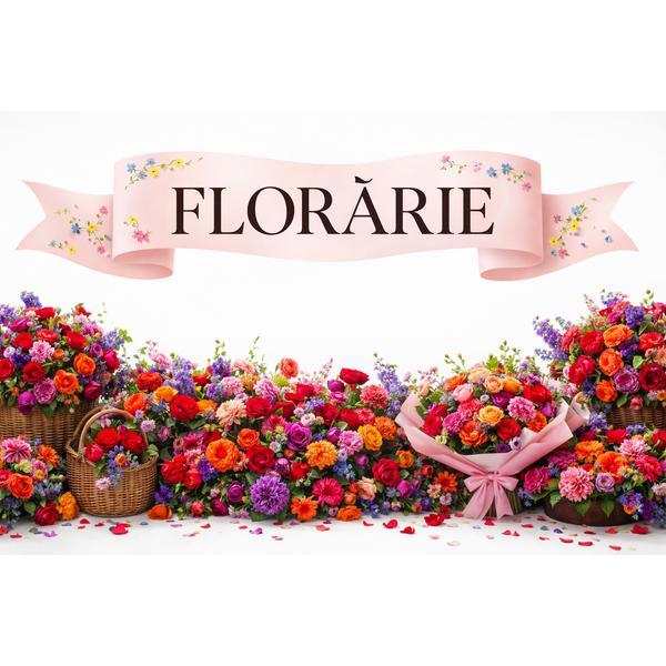 Banner Florarie PVC 440g 80&times;110 cm &ndash; banner publicitar exterior