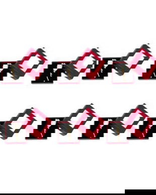 Set 6 Broșe Mărțișor Ghiocel Alb cu Tulpină Aurie