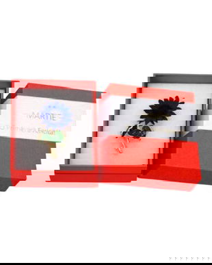 Mărțișor Broșă Floare Albastră Tip Floarea-Soarelui