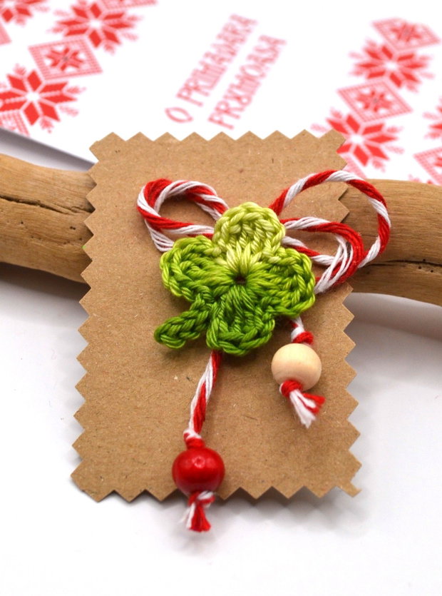 Martisor trifoi cu patru foi