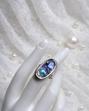 Inel cu scoici veritabile Abalone (Paua) 01165