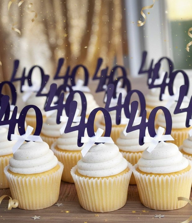 Toppere brioșe cifră aniversară