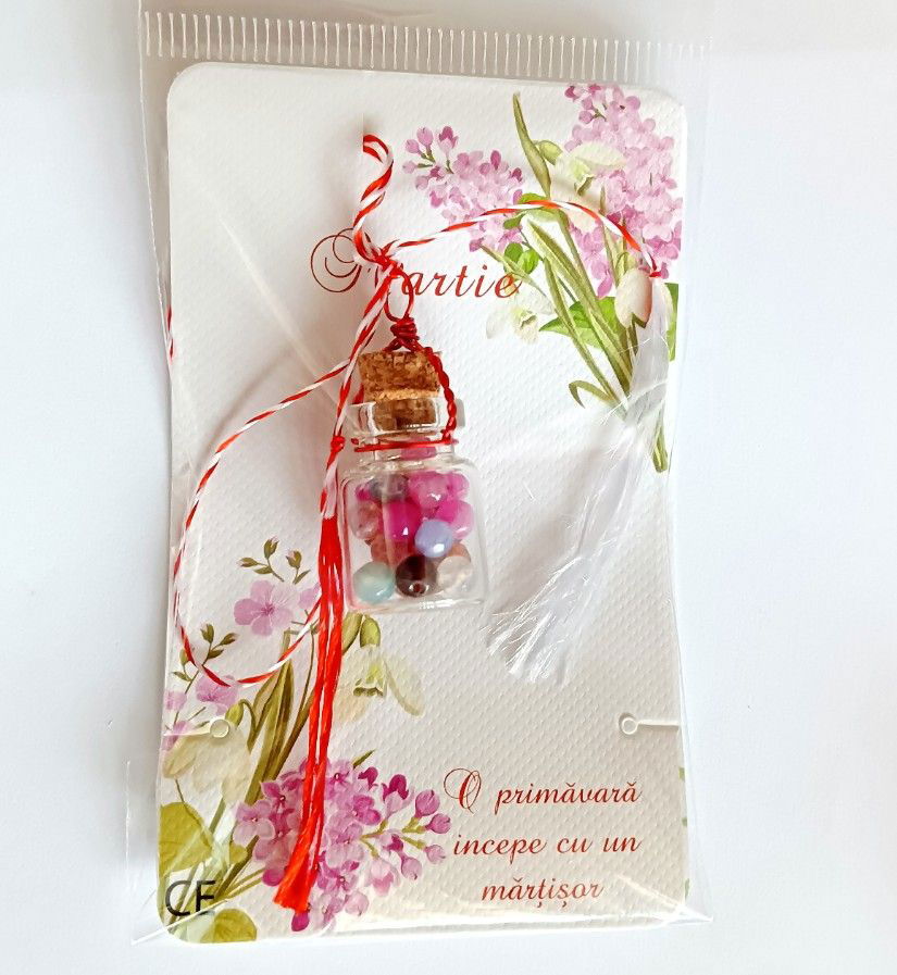 Pandantiv-Martisor, talisman,sticluta mare