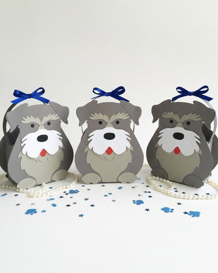 Cutiuțe tematice  model cățeluș Schnauzer