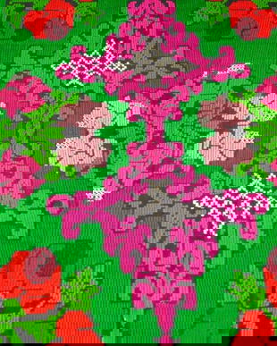 Covor original  lucrat  in totalitate manual , Transilvania,