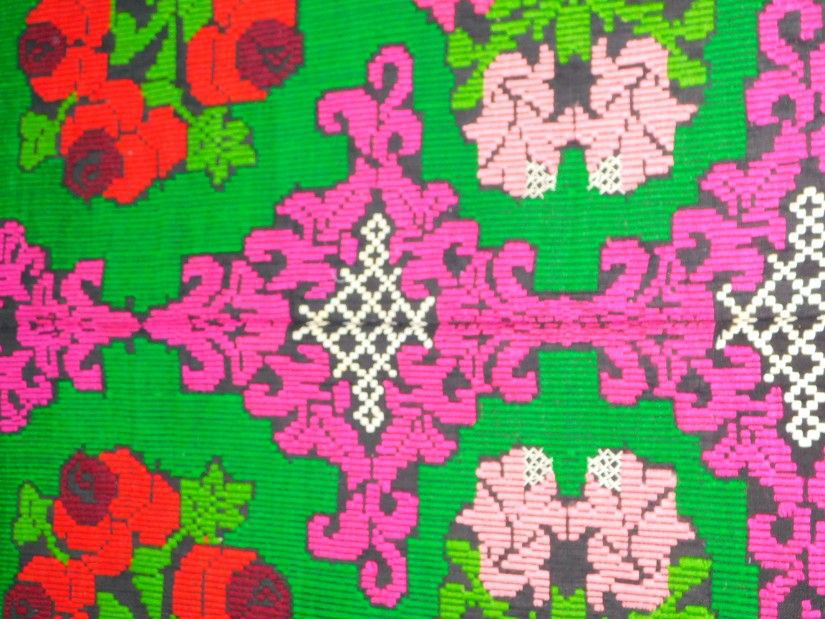 Covor original  lucrat  in totalitate manual , Transilvania,