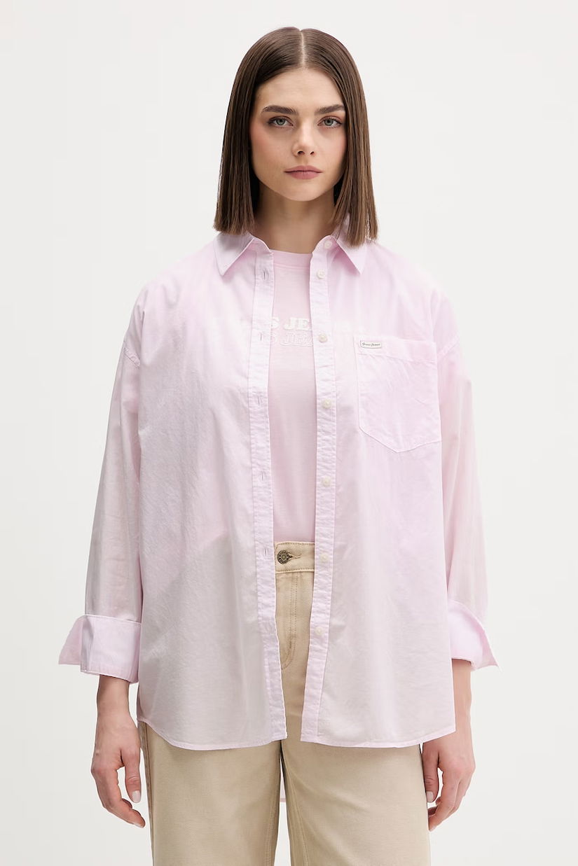 Guess Jeans cămașă de damă din bumbac