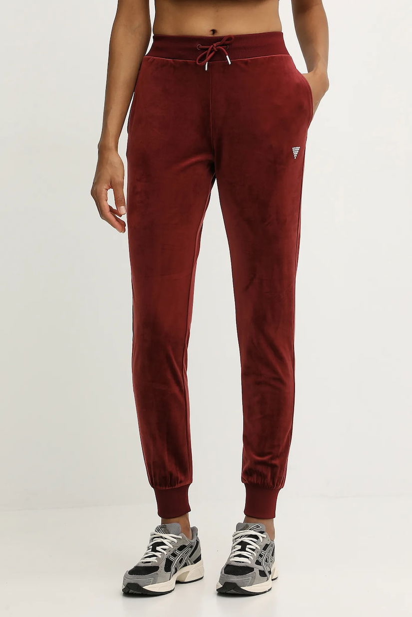 Guess pantaloni de trening din velur COUTURE