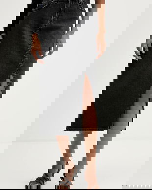 HUGO Blue fustă din denim Goja_B