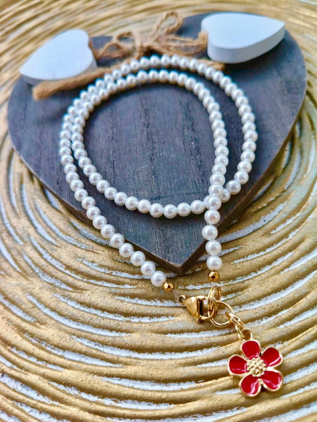 Colier MARTISOR perle de Mallorca albe